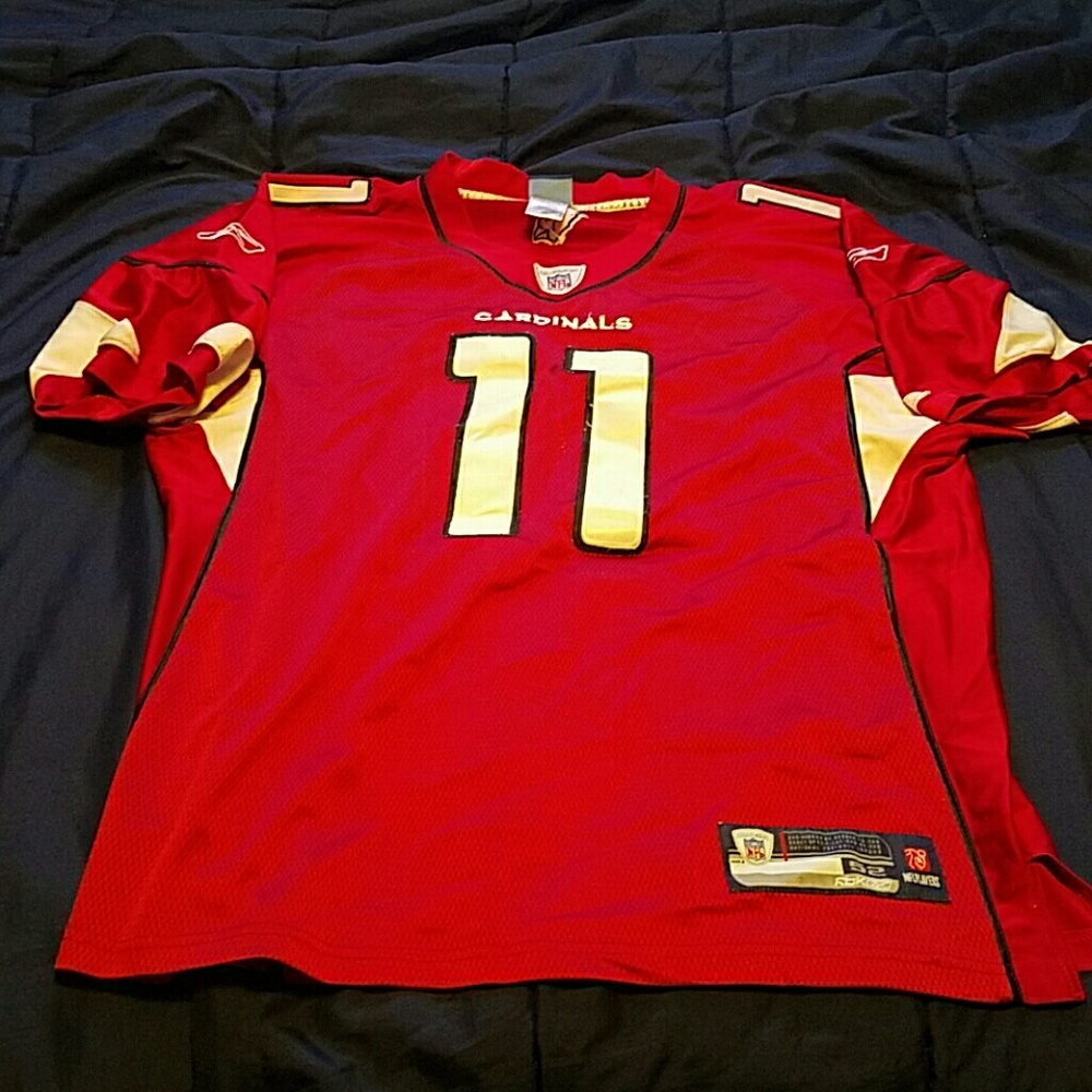 On Field Cardinals Larry Fitzgerald Jersey